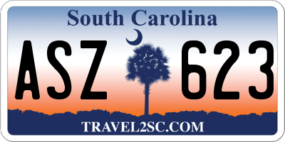 SC license plate ASZ623
