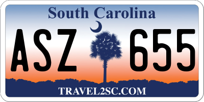 SC license plate ASZ655