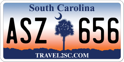 SC license plate ASZ656