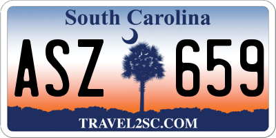 SC license plate ASZ659