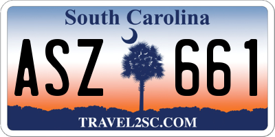 SC license plate ASZ661