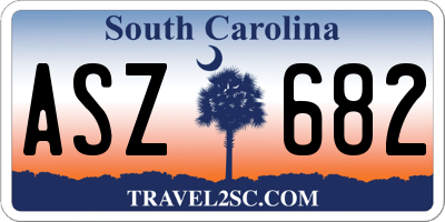 SC license plate ASZ682