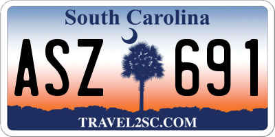 SC license plate ASZ691