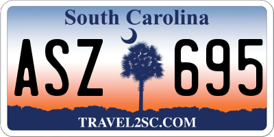 SC license plate ASZ695
