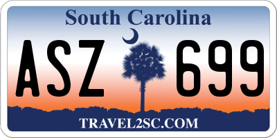 SC license plate ASZ699