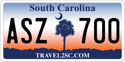SC license plate ASZ700