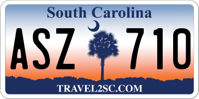 SC license plate ASZ710