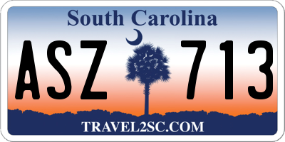 SC license plate ASZ713