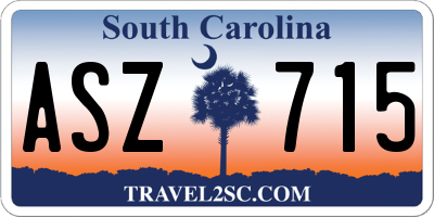SC license plate ASZ715