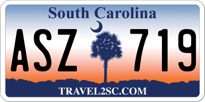 SC license plate ASZ719
