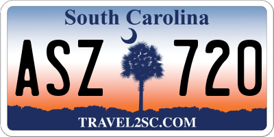 SC license plate ASZ720