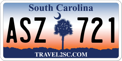 SC license plate ASZ721