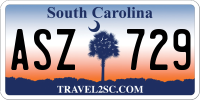 SC license plate ASZ729