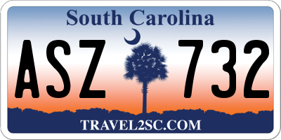 SC license plate ASZ732