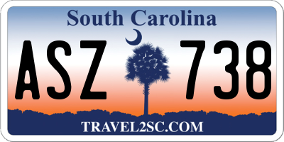 SC license plate ASZ738