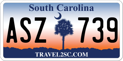 SC license plate ASZ739