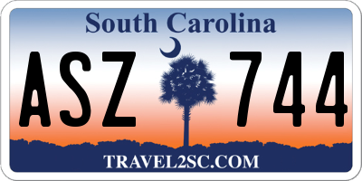 SC license plate ASZ744