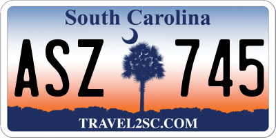 SC license plate ASZ745