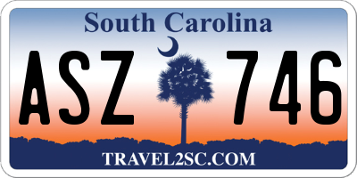 SC license plate ASZ746