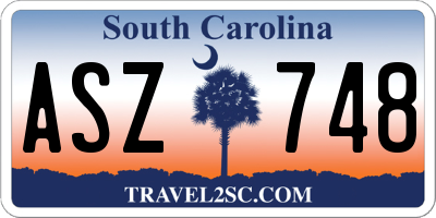 SC license plate ASZ748