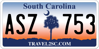 SC license plate ASZ753