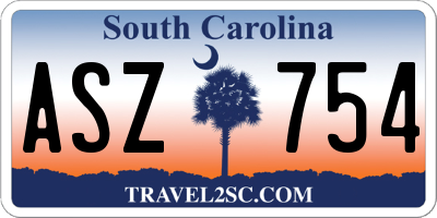 SC license plate ASZ754