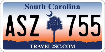 SC license plate ASZ755