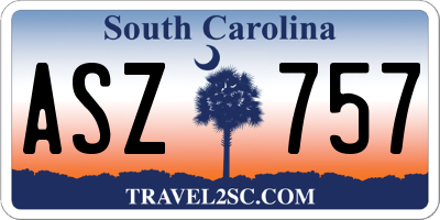 SC license plate ASZ757