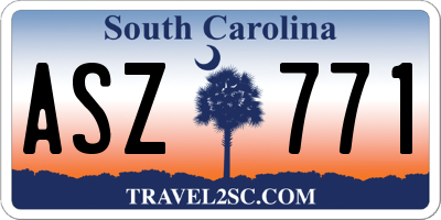 SC license plate ASZ771