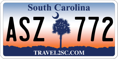 SC license plate ASZ772