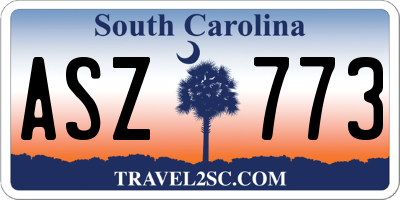 SC license plate ASZ773