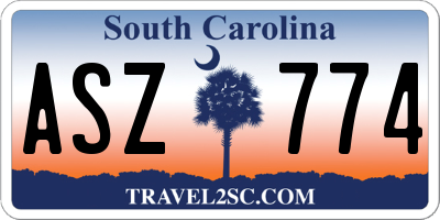 SC license plate ASZ774