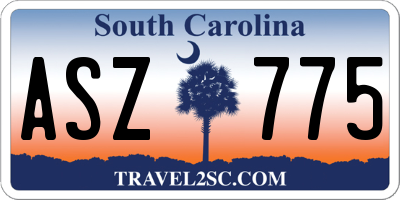 SC license plate ASZ775