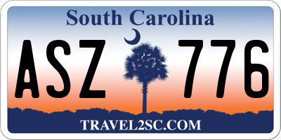 SC license plate ASZ776
