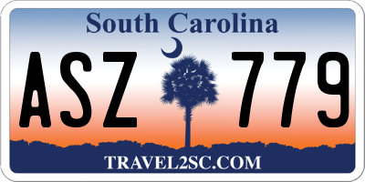 SC license plate ASZ779