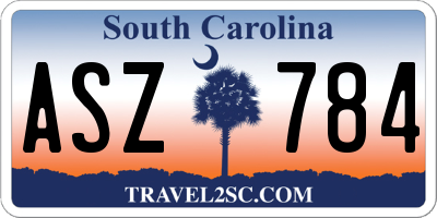 SC license plate ASZ784