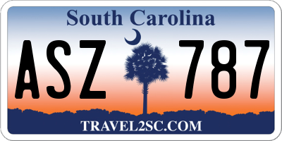 SC license plate ASZ787