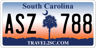 SC license plate ASZ788