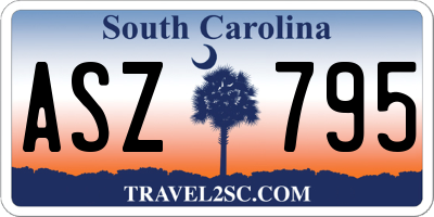 SC license plate ASZ795