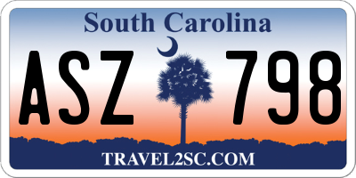 SC license plate ASZ798