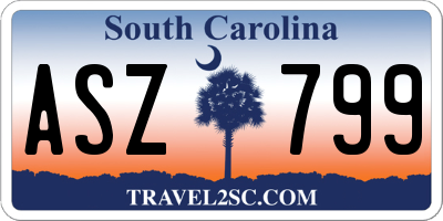 SC license plate ASZ799