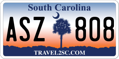 SC license plate ASZ808