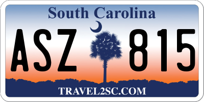 SC license plate ASZ815