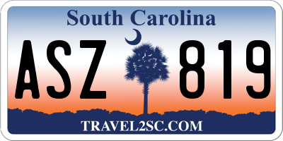 SC license plate ASZ819