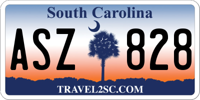 SC license plate ASZ828