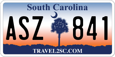 SC license plate ASZ841