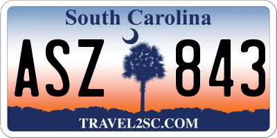 SC license plate ASZ843