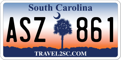 SC license plate ASZ861