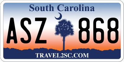 SC license plate ASZ868