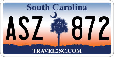 SC license plate ASZ872